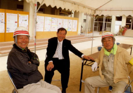 自主防災会 春日中学校にて