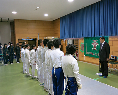 奈良市フェンシング協会会長として挨拶