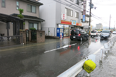 冠水した道路