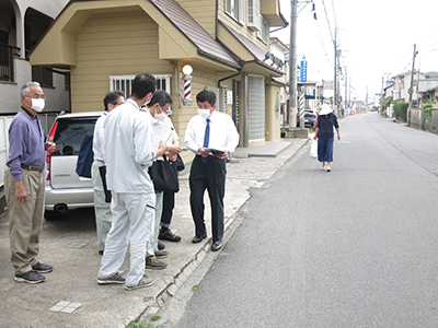 県道谷田奈良線の立ち合い