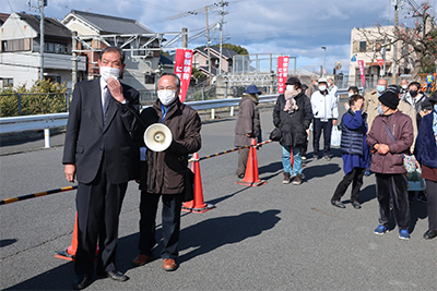 イベント会場にて挨拶