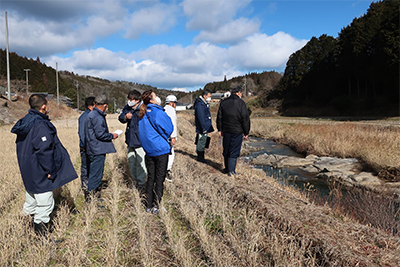 布目川にて現地立ち合い