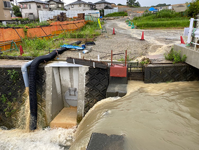 畑にも冠水