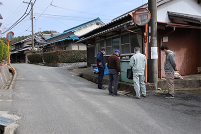 県道の側溝立ち合い